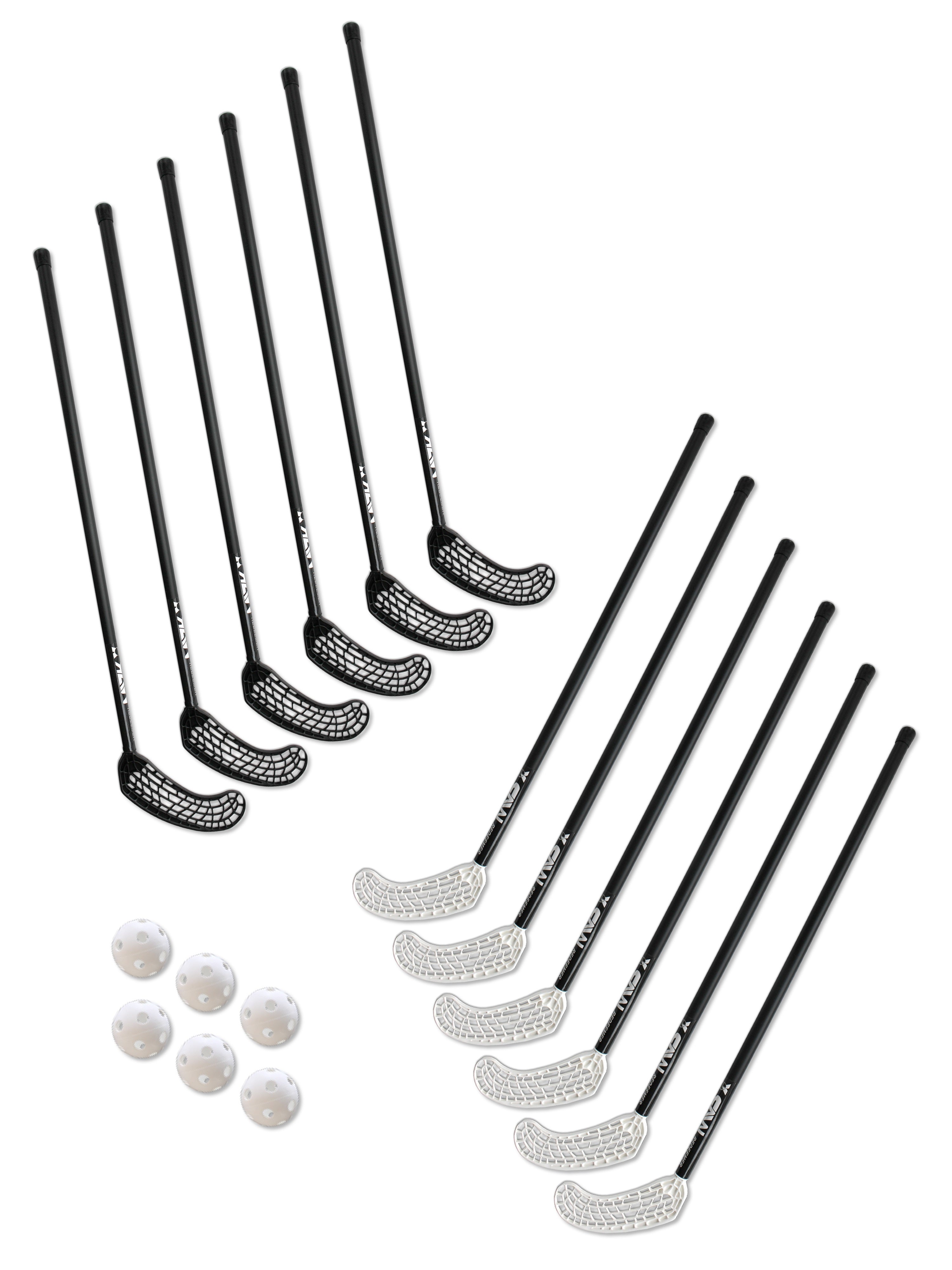 Floorball Team SET RAW Reedemer Eurostick 12 bastoni 6 palline